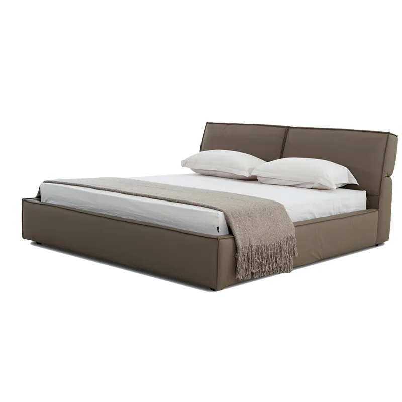 Crescent Bay leather bed