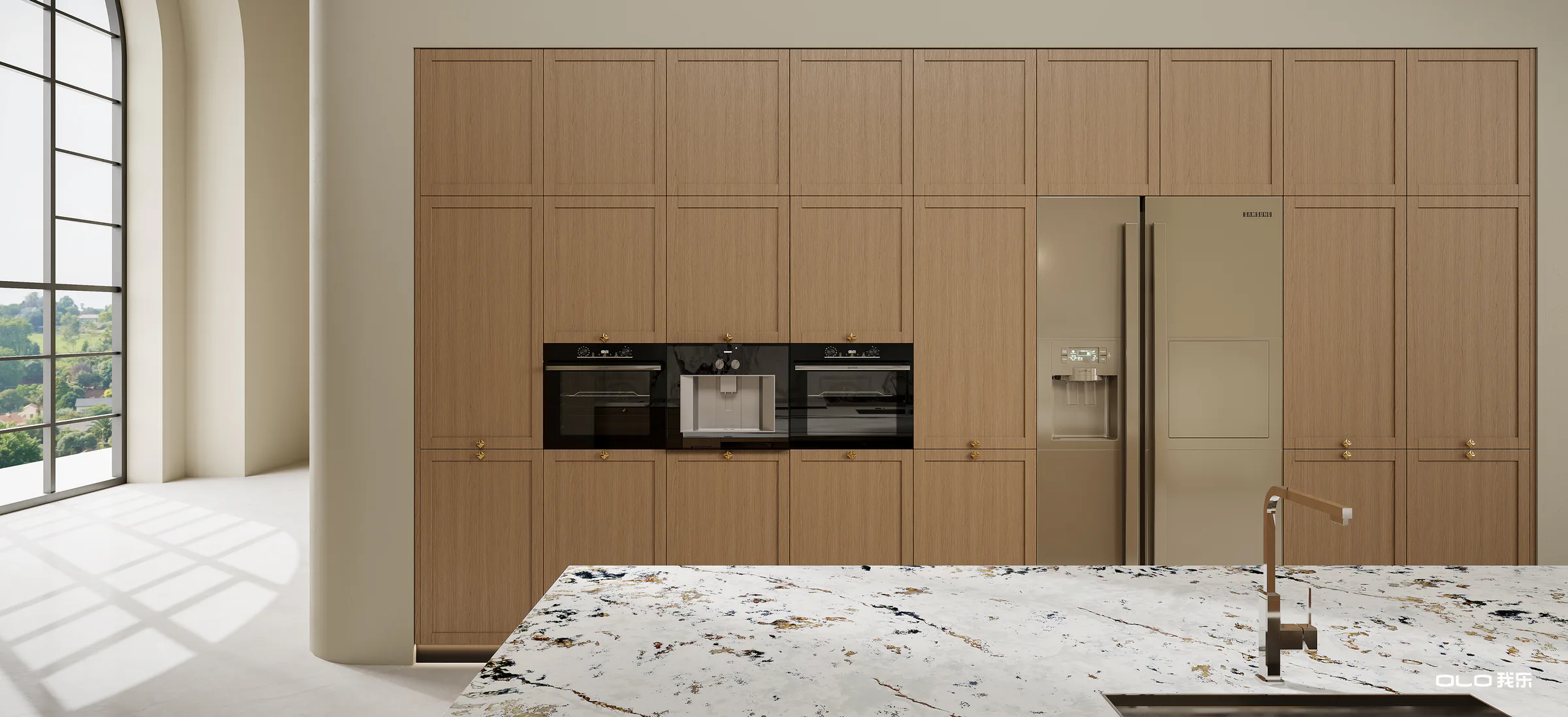 BEVERLY full-height appliance and pantry wall