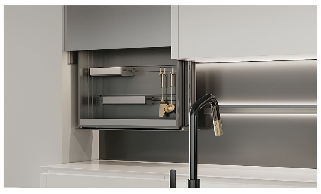 BOFEI PRO concealed hardware wall and black faucet detail