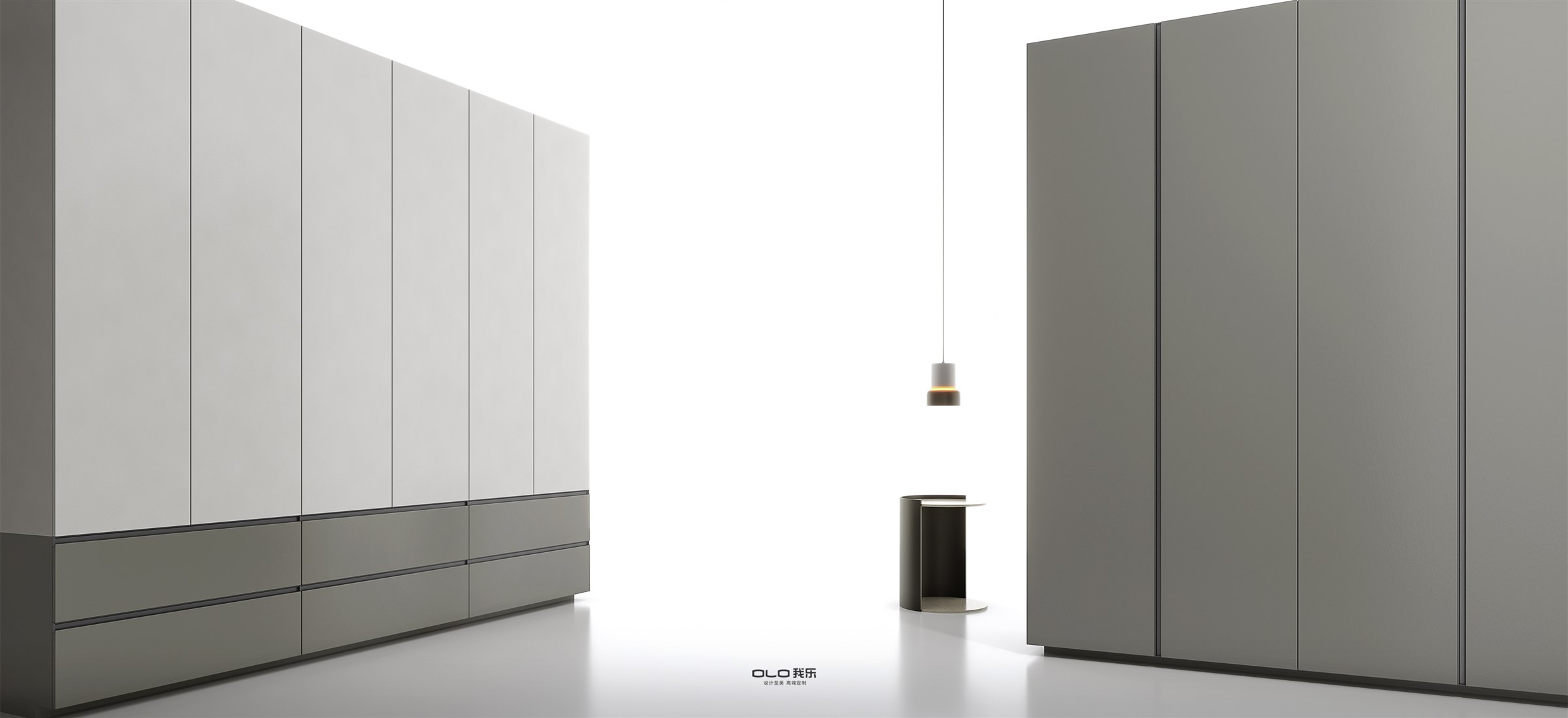 BOFEI PRO wardrobe in soft white and grey