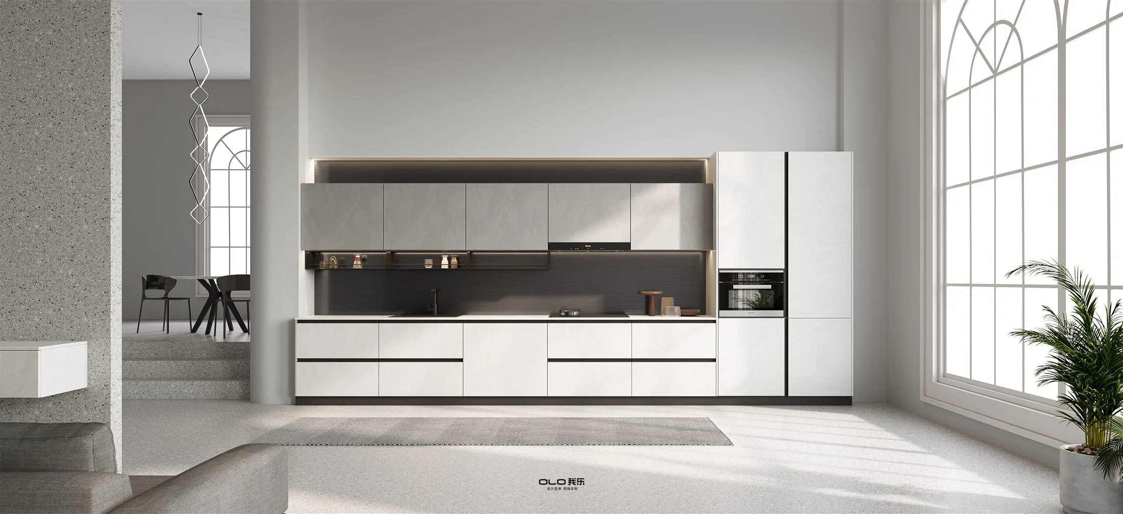 CHOPIN PRO bright kitchen in pale natural finishes