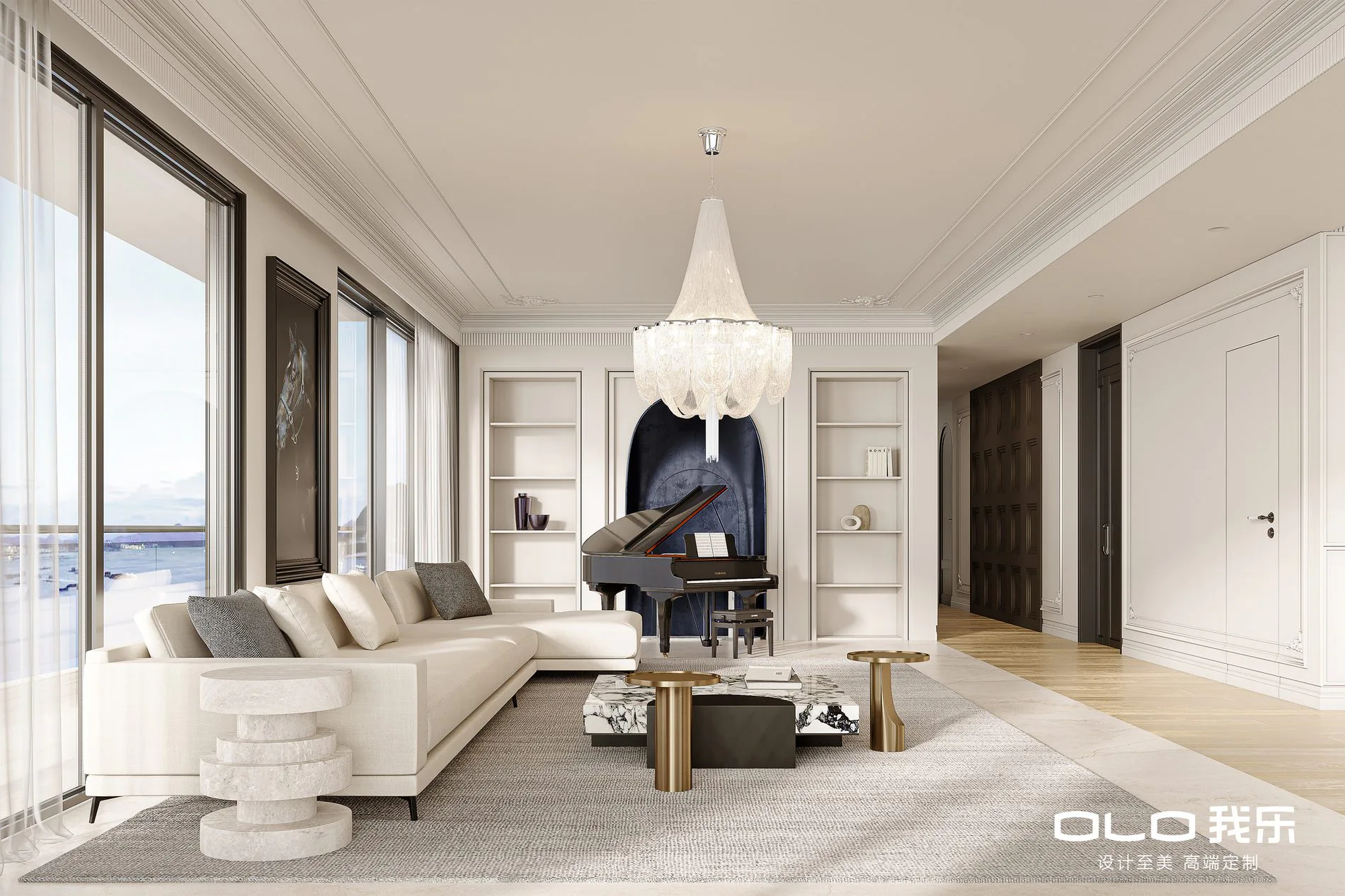FASEN integrated living-room cabinetry