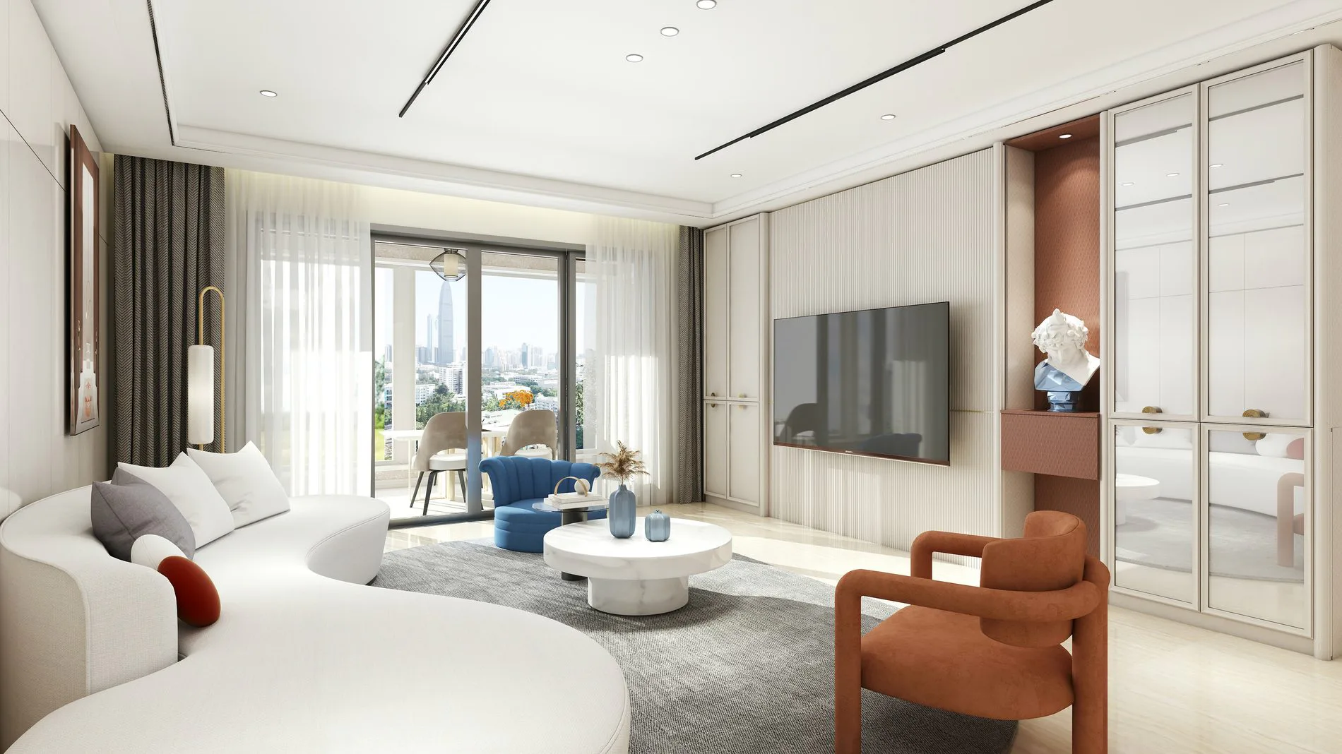 GREER integrated living-room cabinetry