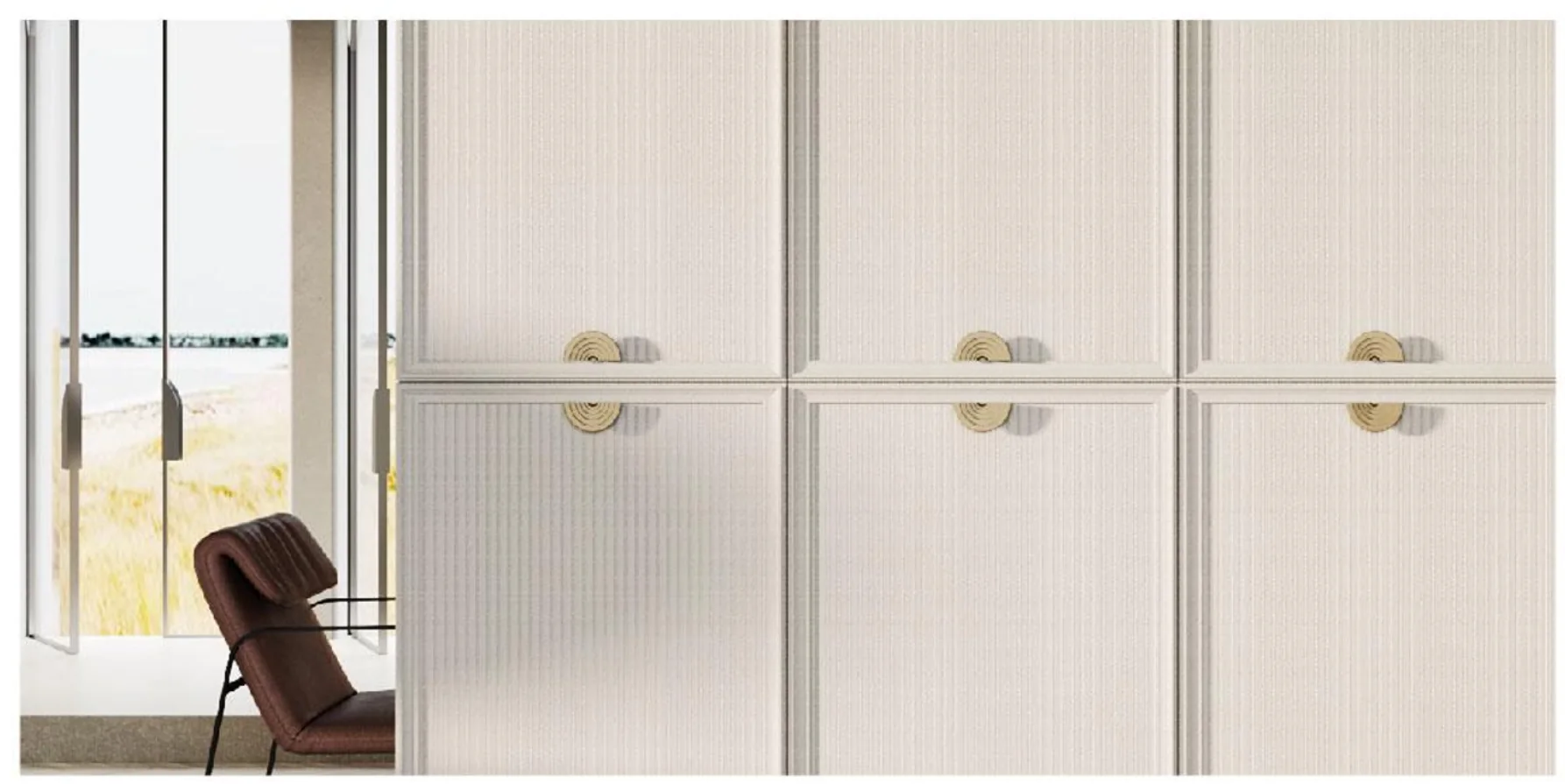 INGREECE sand-white cabinet fronts with PP decorative film