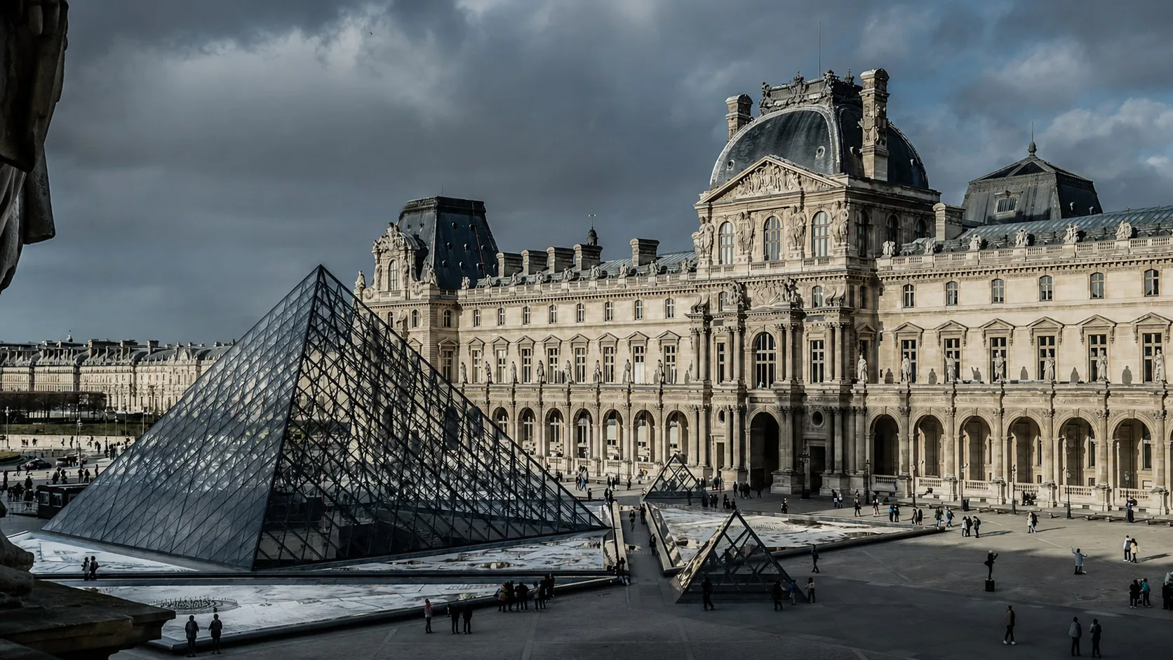The Louvre Palace and glass pyramid, inspiration for MAILLARD