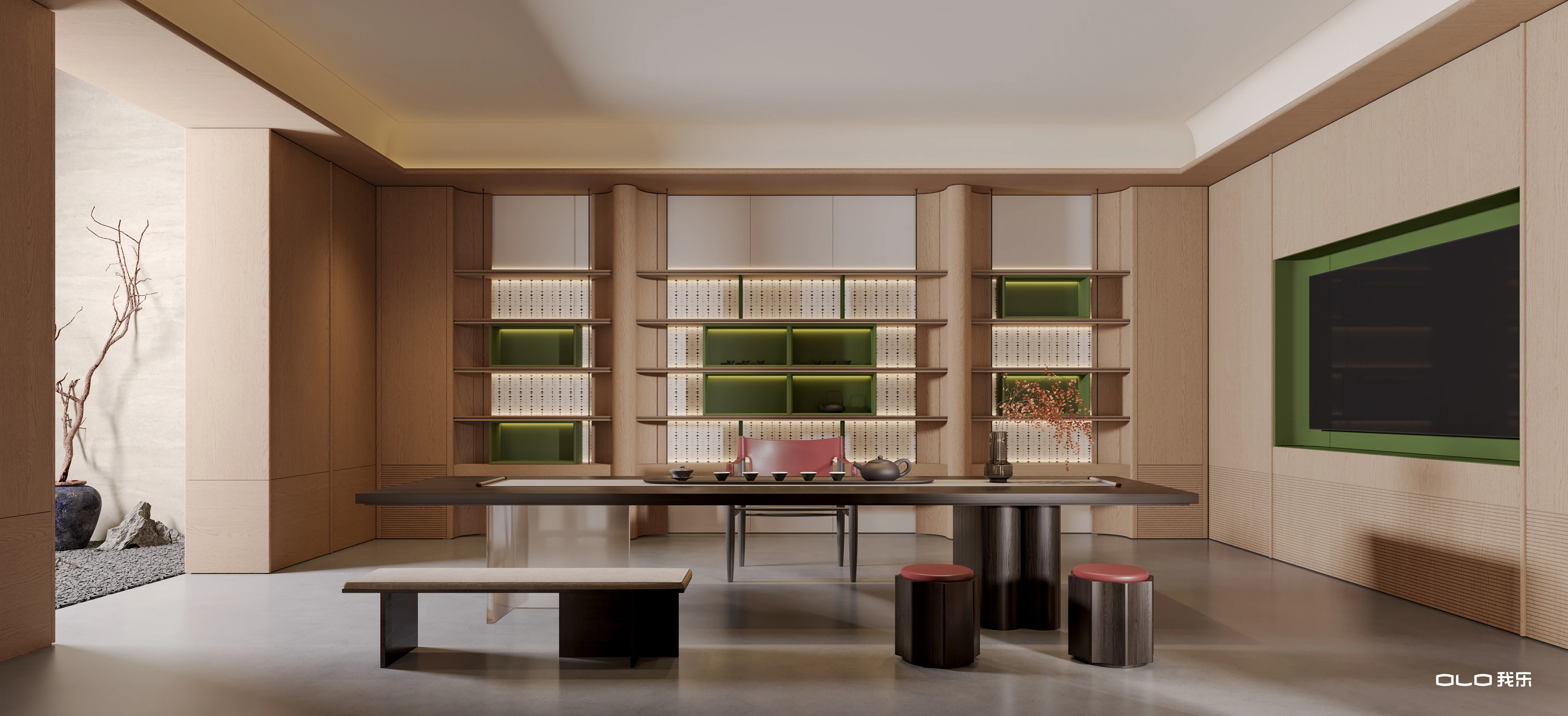 RONGHUA tea room and wall system