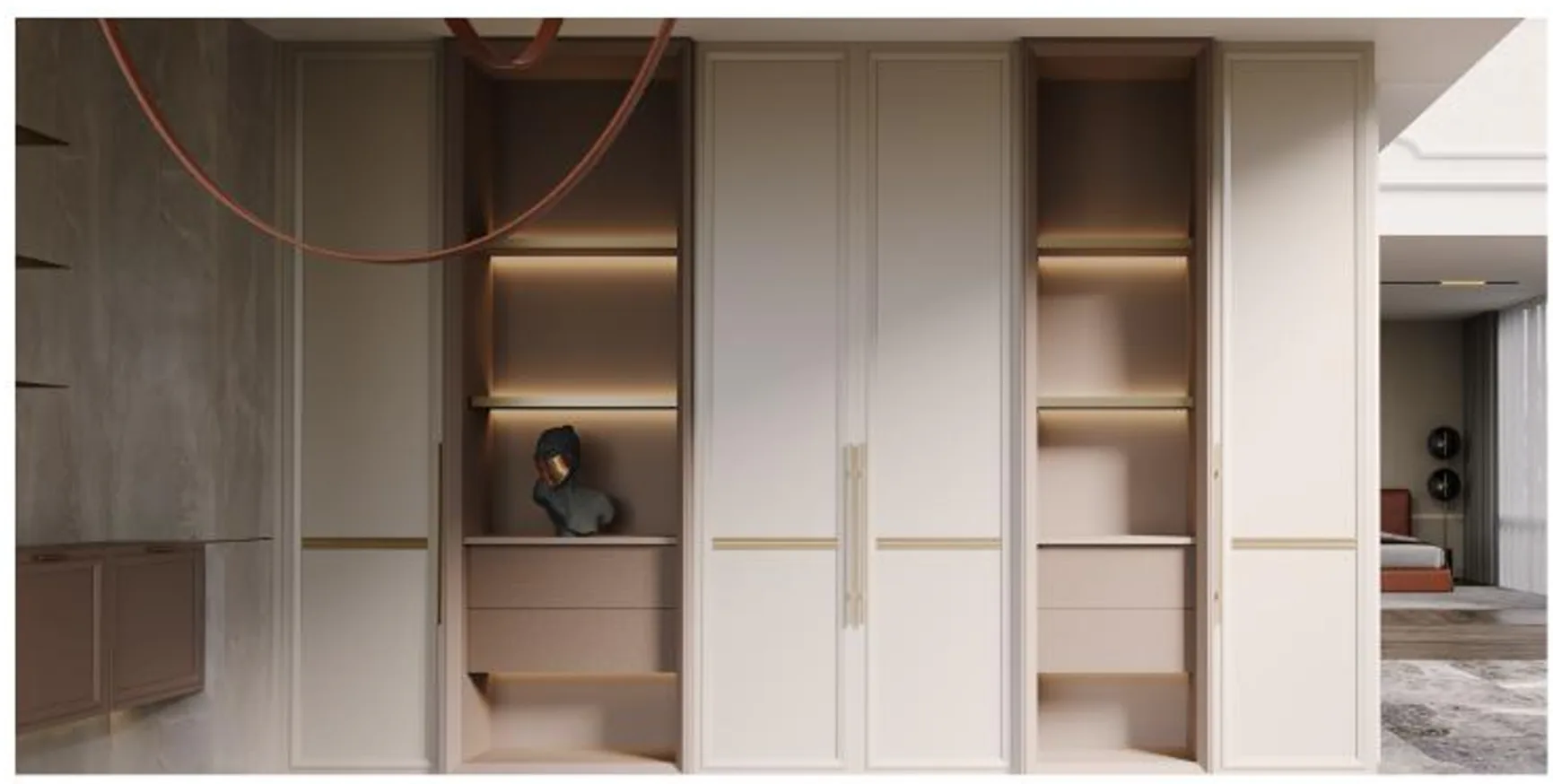 ROSA·ROMANTIC block-based cabinetry composition