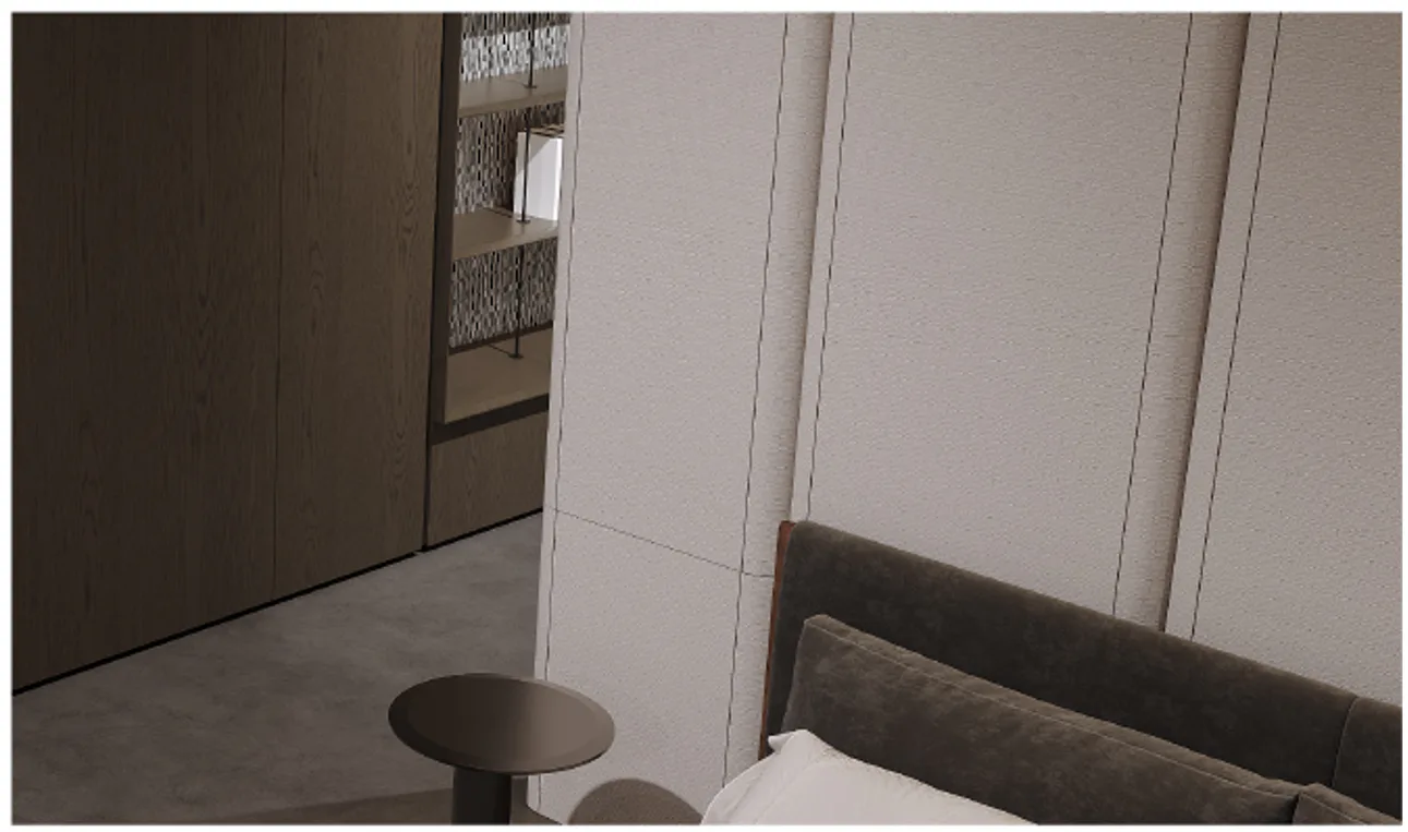 ROSSI 22mm upholstered wall detail