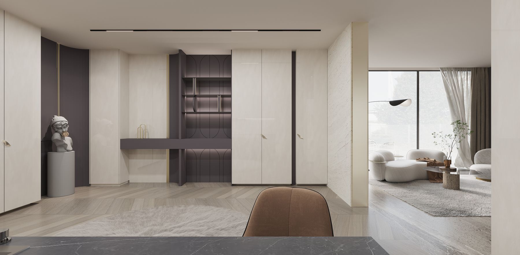 UNBOUNDED integrated living-room cabinetry