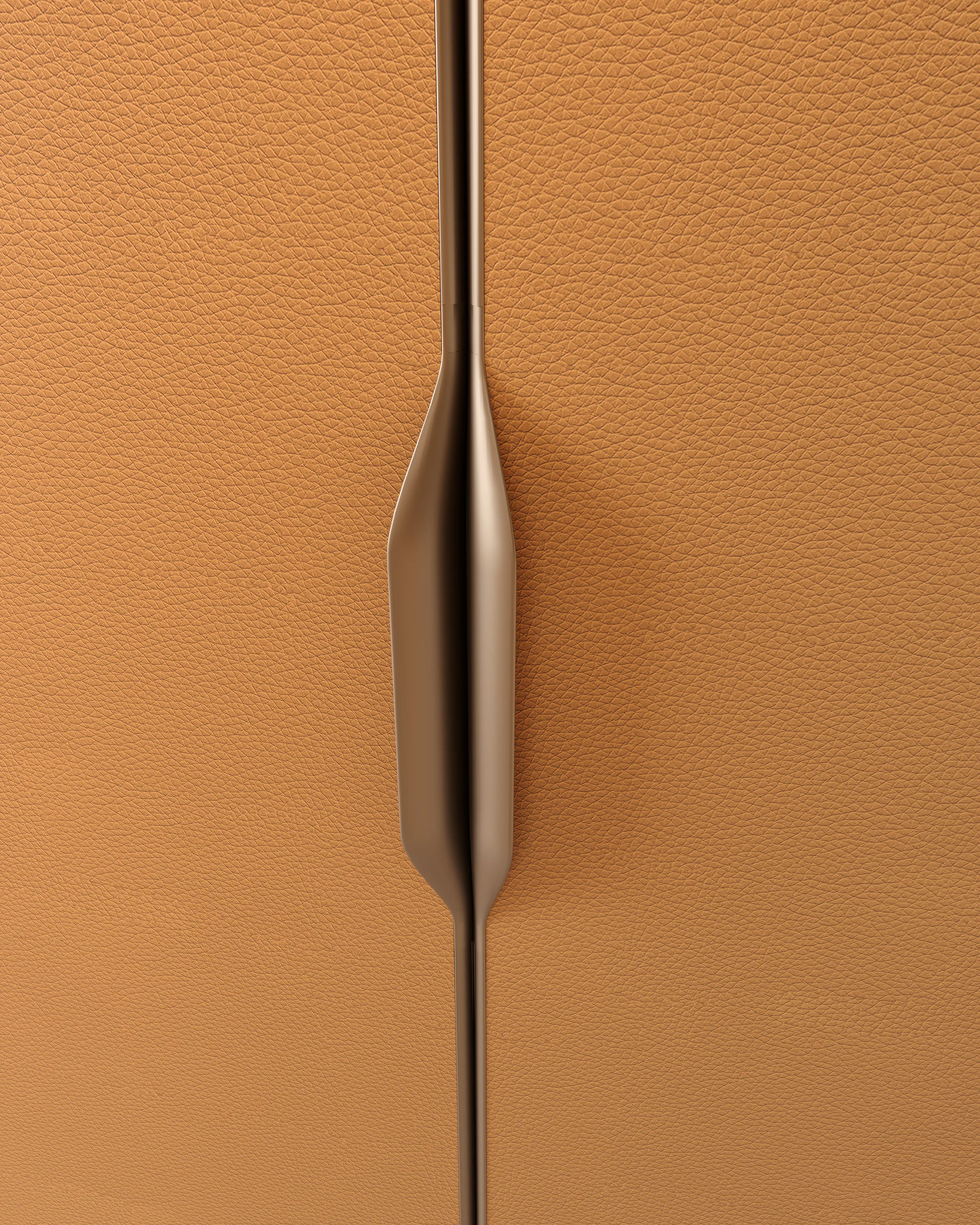 WEMBLEY leather and bronze handle detail